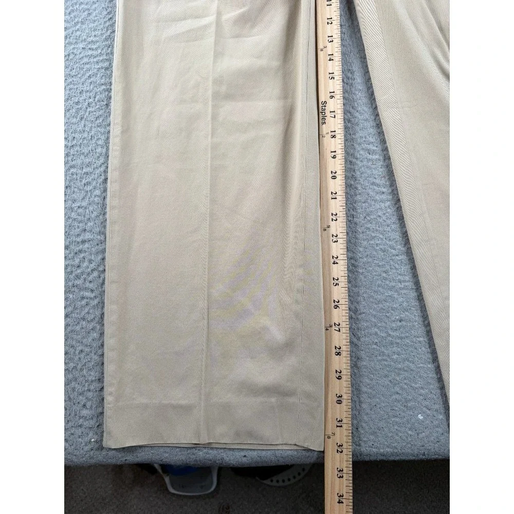 Vintage Polo Ralph Lauren Blue Label Pants Mens 38x32 Khaki Pleated Chino Italy